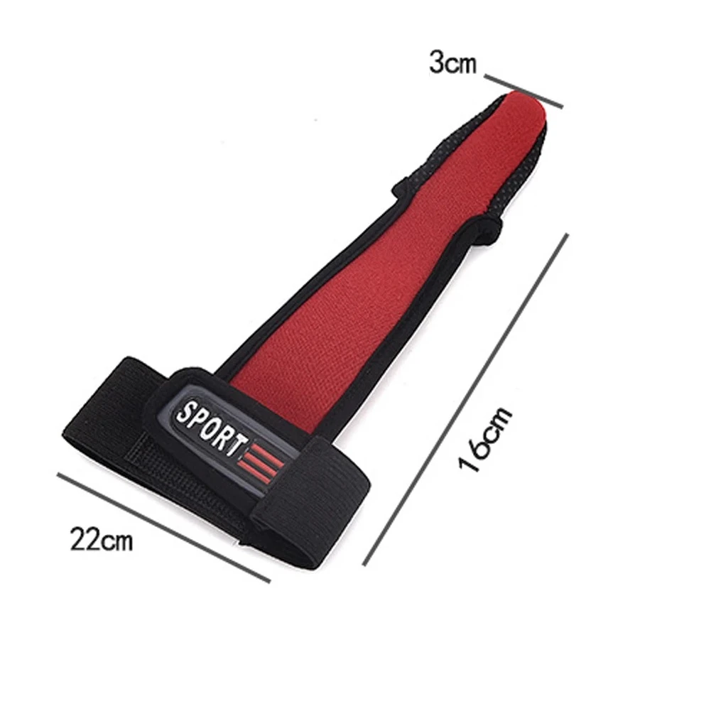 Guante protector para pesca deportiva, rojo y negro, con soporte ajustable para dedo y medidas 3x16x22cm.