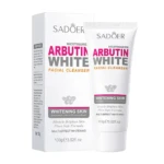 Caja y tubo de limpiador facial Sadoer Arbutin White con Nicotinamida para piel blanca, 100g.