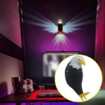 Lámpara de águila 3D con luz decorativa para el hogar, diseño realista con efecto alas extendidas.