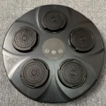 Máquina de boxeo circular negra con 5 almohadillas y controles: Speed, ON/OFF, Mode.