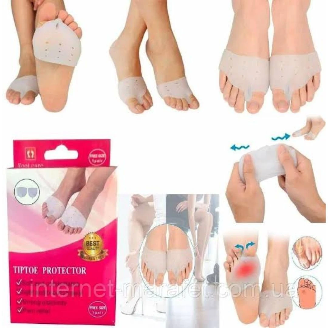 Protectores de silicona para juanetes y dedos del pie en tonos nude, con soporte para arco.