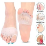 Protector de gel transparente para juanetes y callos, se adapta a los dedos del pie.