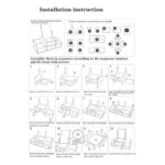 Organizador de maquillaje y joyas grande con espejo, paso a paso de montaje con piezas numeradas.