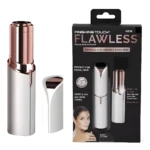 Depiladora facial Finishing Touch Flawless, plateada y oro rosa, con luz integrada, para eliminación de vello indolora.