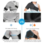 Hombrera de gel ajustable, flexible para terapia de frío y calor, se adapta al cuerpo.