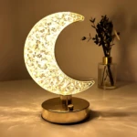 Lámpara LED Luna y Estrella Cristalizada Luz Cálida - Ambiente relajante para lectura nocturna - Imagen 3