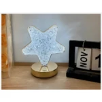 Lámpara LED Luna y Estrella Cristalizada Luz Cálida - Ambiente relajante para lectura nocturna - Imagen 5