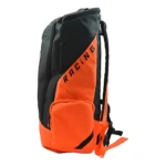 Maleta Ktm Zo naranja y negra con diseño deportivo y bolsillo frontal.