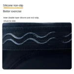 Manga de voleibol negra con doble banda de silicona antideslizante interior para mejor ejercicio.