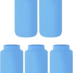 Pack de 5 mangas de terapia de frío y calor para dedos, color azul claro.