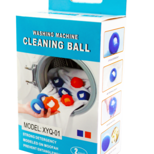 Bolas de limpieza para lavadora, 2 unidades, color azul y naranja, para ropa.