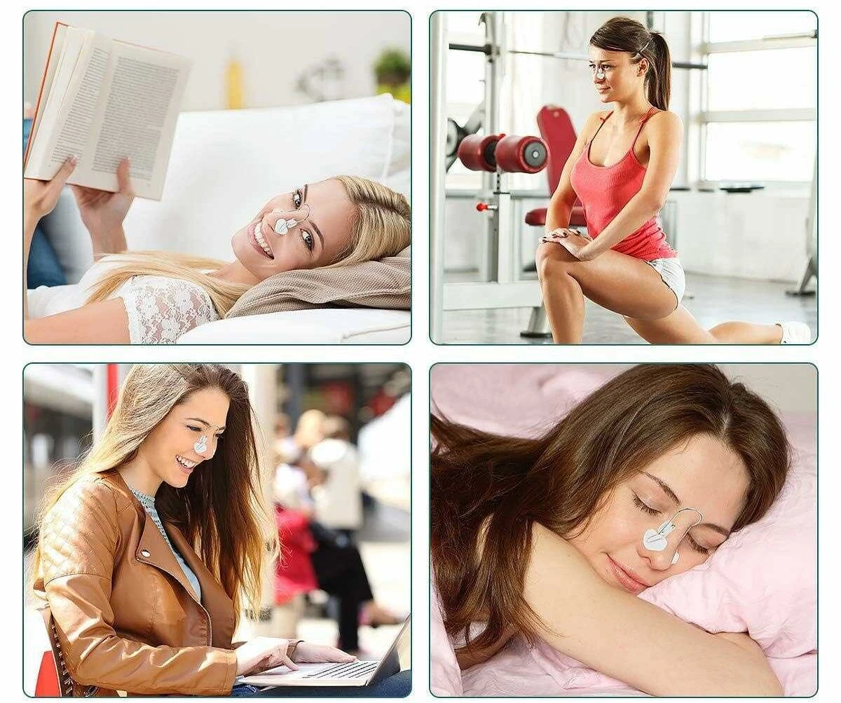 Clip nasal de silicona para moldear y corregir la nariz en diversas situaciones: lectura, ejercicio, trabajo y sueño.