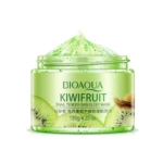 Mascarilla de kiwi Bioaqua para dormir, tarro verde con textura de gel y caracol, 120g.