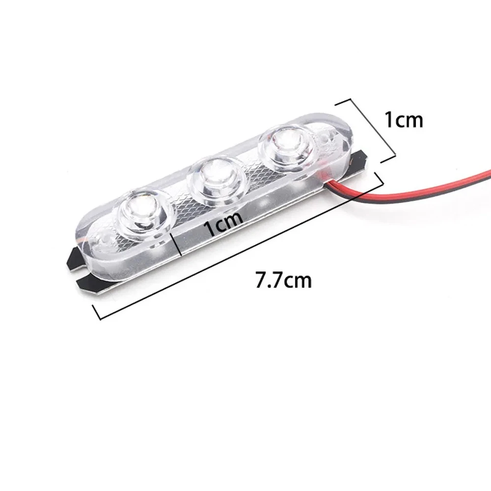 Barra estroboscópica LED para parrilla de 7.7cm, 3 leds transparentes, 1cm de ancho.