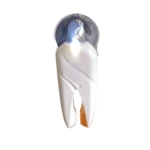 Cortaúñas para mascotas blanco con luz LED integrada y diseño ergonómico de diente.
