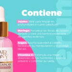 Serum capilar 30 ml con jojoba, moringa, argán y vitamina E para reparar, hidratar y controlar el frizz.