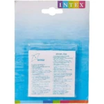 Kit de parches de reparación Intex para albercas inflables, incluye instrucciones de uso.