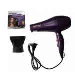 Secador de cabello profesional Nova V&G color morado de 5000W, incluye boquilla concentradora de aire y empaque con de referencia.