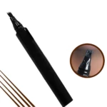 Lápiz de relleno para barba X1, negro y marrón, diseño de cuatro puntas para aplicación natural.