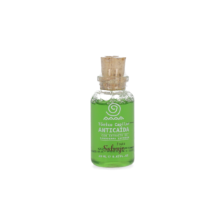 Tónico capilar anticaída verde con corcho, 20 ml.