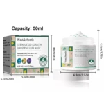 Set de dos mascarillas capilares de keratina hidrolizada West & Month de 50ml, con caja cuadrada y tarro blanco, mostrando sus dimensiones y diseño.