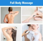 Masajeador recargable impermeable gris para cuero cabelludo y cuerpo. Ideal para aliviar estrés.