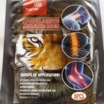 Empaque negro de parches analgésicos Hanel, tigre, para dolor cervical, espalda y articulaciones, incluye 8 unidades.