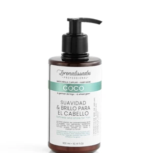 Frasco dispensador de mascarilla capilar Lorenassados Coco para suavidad y brillo, 300ml.
