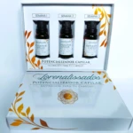 Kit de tratamiento capilar "Lorençalissados" con tres botellas para semanas 1, 2 y 3.