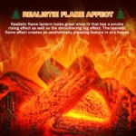 Farol lámpara con efecto llama realista estilo vintage - ambienta tus espacios con luz cálida segura y versátil - Imagen 2