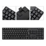 Teclado multimedia USB negro marca Antelope modelo Tj-818, con diseño ergonómico y teclas numéricas separadas.