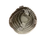 Set de 6 moldes grises corrugados para freidora de aire, apilables.