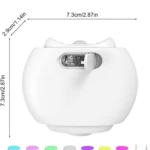 Cortaúñas eléctrico blanco para bebés y adultos, con 6 cabezales intercambiables de colores.