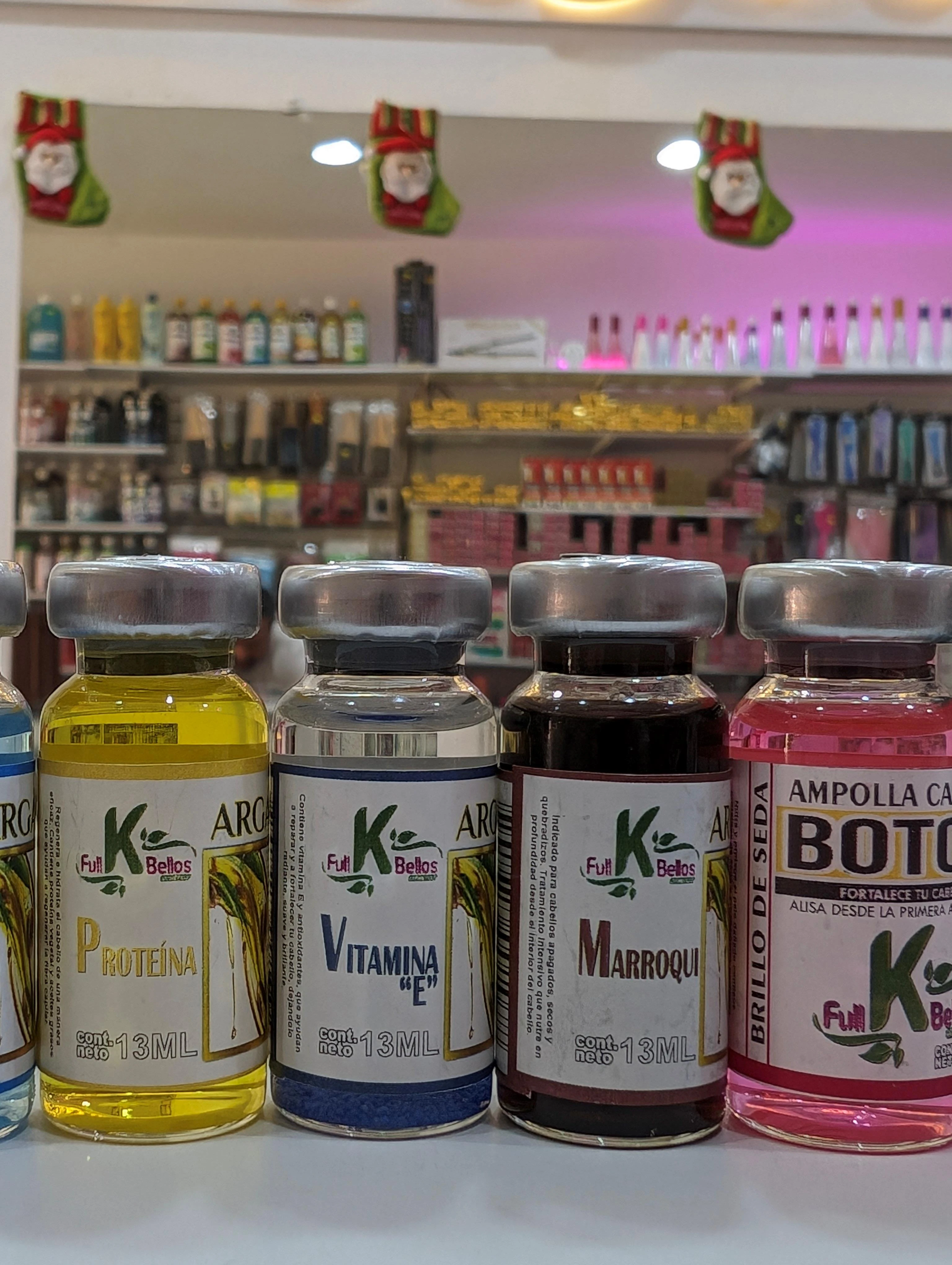 Ampollas capilares 13ml: Proteína, Vitamina E, Marroquí y Botóx. Tratamiento intensivo hidratante.