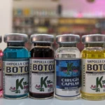 Ampollas capilares Botox tratamiento intensivo, colores azul, café, transparente y amarillo, para hidratar y eliminar frizz.