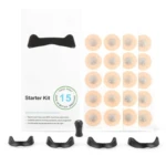 Clip nasal dilatador para respiración, starter kit con 15 parches, mejora sueño y deporte.