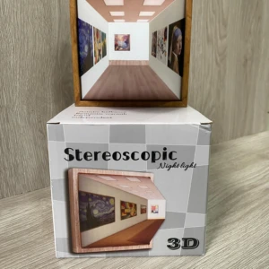Lámpara de pared 3D con escena de galería de arte, luz nocturna "Stereoscopic".