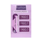 Kit de Alisado Orgánico Kattian con pasos 1, 2 y 3.