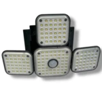 Lámpara solar 5 en 1 con sensor de movimiento, luz blanca, para exteriores.