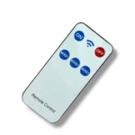 Control remoto para lámpara solar, blanco, con botones ON/OFF y modos 1, 2, 3.