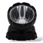 Linterna frontal negra recargable Kaihao KH-3889 con reflector plateado y LED central.