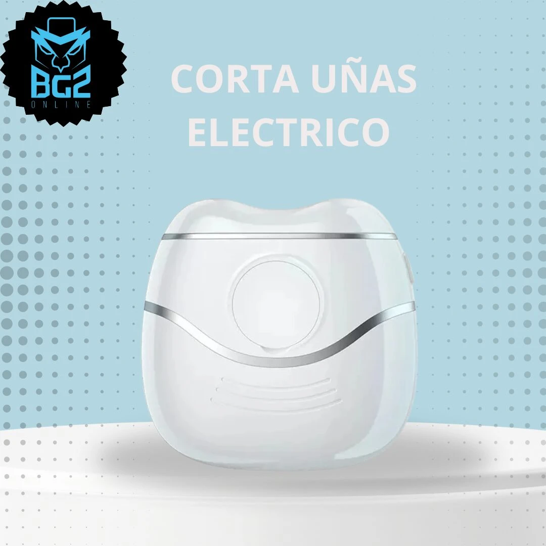 Corta uñas eléctrico blanco BG2, para corte seguro y preciso de uñas.