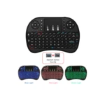 Mini teclado inalámbrico Bluetooth RGB retroiluminado con control táctil, adaptable a múltiples colores.