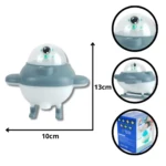 Humificador en forma de nave espacial astronauta blanco y gris, con detalles de luz.