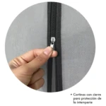 Mano desliza cierre de armario organizador 3 cuerpos en tela gris, protección intemperie.