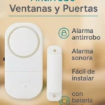 Set x2 alarma antirobo para ventanas y puertas, inalámbrica, sonora y fácil de instalar con batería de botón.