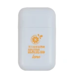 Inhalador nasal blanco con logo de limón y texto "OCHZOC lemo".