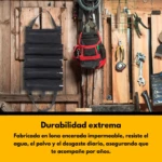 Bolsa enrollable multiuso de lona encerada, impermeable, color negro, ideal para herramientas.