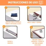 Protector antigolpes para borde de mesa, rollo de 2m, ideal para seguridad.