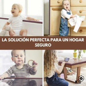 Rollo protector antigolpes marrón para bordes de mesa en hogar seguro con bebés y niños.
